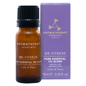 Aromatherapy Associates De-Stress Pure Essential Oil - 10-ml blend glass bottle in a box; works to de-stress your mind for calm moments. Burn or use in diffuser