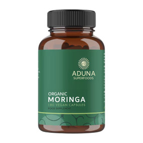 Aduna Moringa Capsules - 180-Capsules bottle;  provides protein and vitamins to enhance energy levels