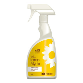 Bio-Nature Lemon Myrtle Anti-Bacterial Multi Surface Cleaner - 500-ml yellow and white plastic bottle