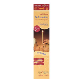 BioSun Hopi Ear Candles - 3 pairs in a box; may help alleviate glue ear & other ear, nose, throat and sinus conditions.