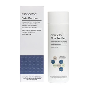 Clinisoothe+ Skin Purifier 250-ml bottle in a box- rapidly calms inflamed skin concerns including rosacea & acne