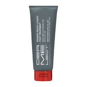 Dermelect Cosmeceuticals Runway Ready Luxury Foot Treatment - 103-ml grey tube & red cap; the ultimate grease-free foot cream for dry, cracked feet in need of that red carpet treatment.