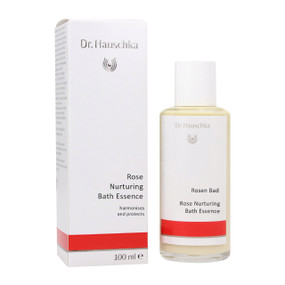 Dr Hauschka Rose Nurturing Bath Essence - 100-ml bottle in a box; a wonderfully luxurious bath essence that leaves your skin smelling like a dozen roses in bloom.