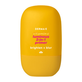 Derma E Vitamin C Luminous 2-in-1 Primer 30ml comes in a sleek, squeezable bright yellow tube, perfect for easy application and travel-friendly use.