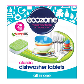 Ecozone Brilliance Dishwasher Tabs - 25-Tabs; gives your dishes sparkling clean