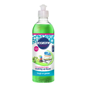 Ecozone Washing Up Liquid - Cool Cucumber & Apple - 500-ml bottle; will leave your dishes sparkling clean.