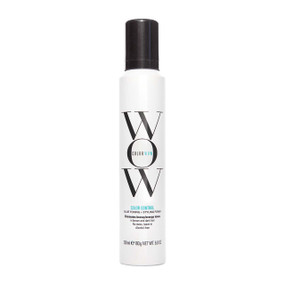 Color Wow Color Control Blue Toning + Styling Foam
- 200-ml white spray bottle with a black lid; a teal-tinted formula that effectively counteracts orange or brassy tones in dark and brunette hair.