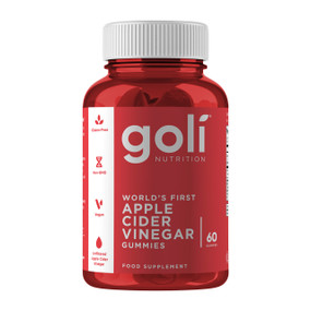 Goli Nutrition Apple Cider Vinegar Gummies - 60-Gummies jar; ACV for weight loss, bloating, acid reflux & painful joints. Taste the apples, NOT the vinegar!