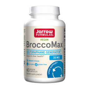Jarrow Formulas BroccoMax - 60-Capsules white plastic bottle; provides Sulforaphane to help detoxify liver & protect our genetic material