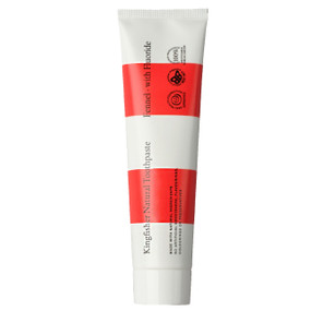 Kingfisher Fennel Toothpaste with Fluoride - 100-ml white and red tube;  an effective way to help keep teeth and gums clean and healthy