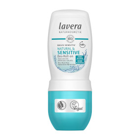 Lavera Natural Sensitive Deodorant Roll-On - 50-ml white plastic bottle; a natural deodorant for sensitive skin
