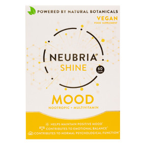 Neubria Shine - For Mood - 60-Capsules box; designed by industry experts to support your mental and physical balance, helping you to maintain a positive mood.