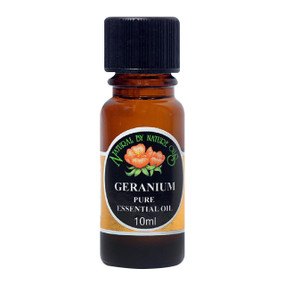 Geranium Oil - 10-ml bottle; has a multitude of uses – from treating acne and eczema to reducing the appearance of scars, boosting circulation and lowering anxiety.