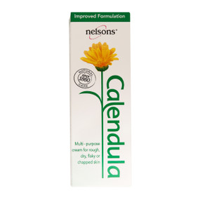 Nelsons Calendula Cream 50-grams - box; soothes rough, dry, flaky, itchy, eczema and psoriasis-prone skin, leaving it nourished and protected against irritants.
