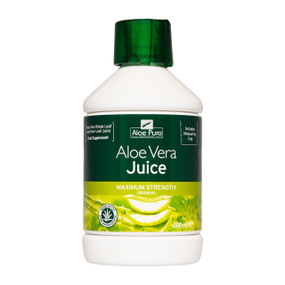 Aloe Pura Aloe Vera Juice Maximum Strength - 500-ml white plastic bottle with green label