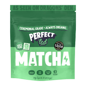 PerfectTed Organic Matcha Powder - 30-Grams green pouch;  rich in amino acids, antioxidants, and slow-release caffeine for optimized all-day energy