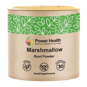 Power Health Marshmallow Capsules - 30-Capsules tub; not to be confused with confectionery marshmallows; has long been used by herbalists to treat coughs, post nasal drip, sinus congestion and sore throats.
