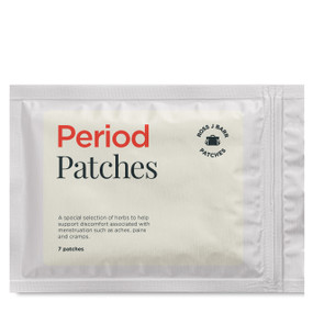 Ross J. Barr Period Patches - 7-Patches pouch front image; made using a special selection of herbs to help support discomfort associated with menstruation, such as aches, pains, and cramps