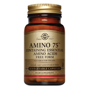 Solgar Vitamins Amino 75 - 30-Capsules jar; provides eight essential amino acids used for growth & repair in the body