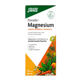 Floradix Magnesium Liquid Formula - 250-ml bottle in a box; easy to take and helps safeguard magnesium levels in the body