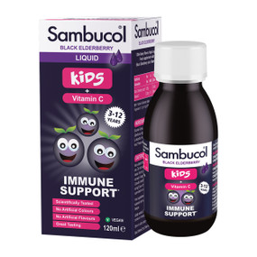 Sambucol For Kids - 120-ml glass bottle;  liquid helps support the immune system in order to fight infections such as colds and flu