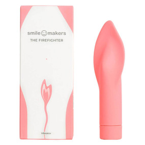 Smile Makers The Firefighter - 1-Pack front image; a uniquely-shaped clitoral vibrator featuring an intense nose and exhilarating tip for extra sensation.