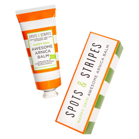 Spots & Stripes Awesome Arnica Balm - 50-Grams aluminium tube; A head-to-toe balm for bruising, cramps, headaches, sprains and minor sports injuries.