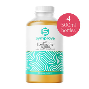 Symprove Daily Essential Original - 4 x 500-ml box; Using for four weeks will provide sufficient time to rebalance the gut and gauge Symprove's benefits.