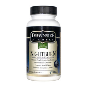 Downsize Nightburn 48 capsules in a blue plastic tube
