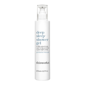 This Works Deep Sleep Shower Gel - 250-ml white bottle with transparent cap; this relaxing body wash calms the mind and prepares you for a peaceful night’s sleep