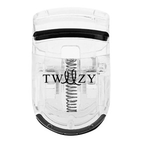 Tweezy Mini Eyelash Curler - front image; Just as effective as regular curlers, but in this handy smaller size, Tweezy’s Mini Eyelash Curler gives your lashes the lift and curl they need to stand out.