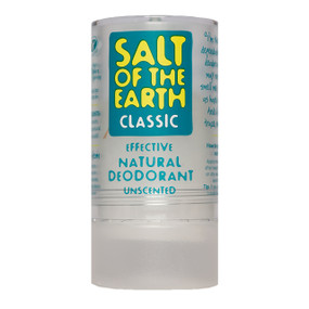 A. Vogel Salt Of the Earth Deodorant - 90-Grams front image; leaves a thin layer of mineral salts on the skin to keep you odour-free.