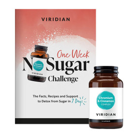 Viridian Nutrition One Week No Sugar Challenge - 14-Capsules bottle; Kit contains a jar of Chromium & Cinnamon Complex to help reduce sugar cravings