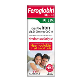 Vitabiotics Feroglobin Liquid Plus 200ml white & red cardboard box