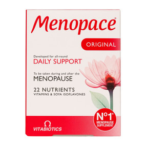 Vitabiotics Menopace® Original, 90 tablets - One-a-day formula specially developed for women to use during menopause and after to combat hot flushes and night sweats.