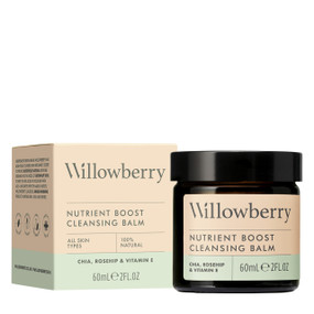 Willowberry Nutrient Boost Cleansing Balm - 60-ml glass jar and carton box