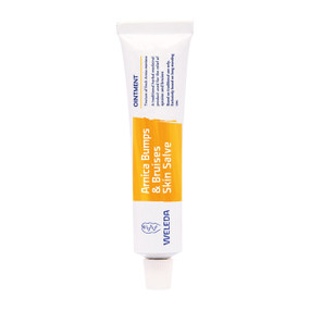 Weleda Arnica Bumps and Bruises Skin Salve - 25-Grams tube; a traditional medicinal product used to relieve muscular aches, pains, stiffness, sprains, bruises and minor sports injuries