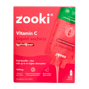 Zooki Vitamin C  Zooki  - Watermelon - 30 x 15-ml Sachets front image