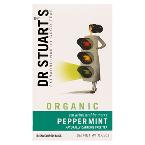 Dr Stuart's Teas Peppermint Tea - 15-Tea Bags  in a box; good at promoting digestion and easing stomach cramps