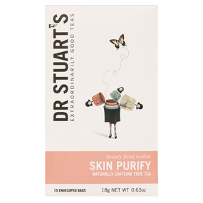 Dr Stuart's Teas Skin Purify Tea - 15-Tea Bags in a box; an excellent blood purifying tea used to clear many inflammatory skin concerns.