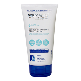 Sea Magik Gentle Cleansing Facial Wash - 150-ml white plastic tube with blue lid