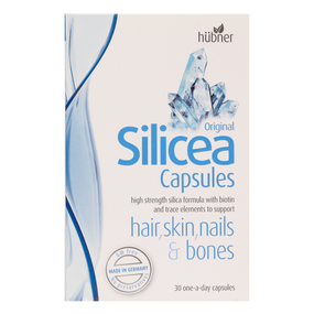 Hubner Silicea Hair, Skin & Nails - 30-Capsules in a box; a high strength formula with biotin and trace elements to support hair, skin, nails and bones.
