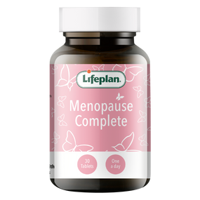 Lifeplan Menopause Complete - 30-Tablets glass bottle; formulated for women approaching or going through the menopause