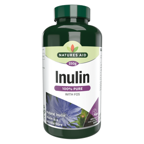 Natures Aid Inulin - 250-Grams plastic container with green label; helps digestion & weight loss